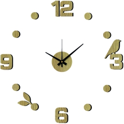 OROLOGIO DA PARETE ORE   ADESIVE DIAM.60CM ROVERE