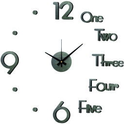 OROLOGIO DA PARETE ORE   ADESIVE DIAM.60CM GRAFITE