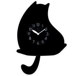 OROLOGIO DA PARETE MDF   PENDOLO 23,5X35CM NERO