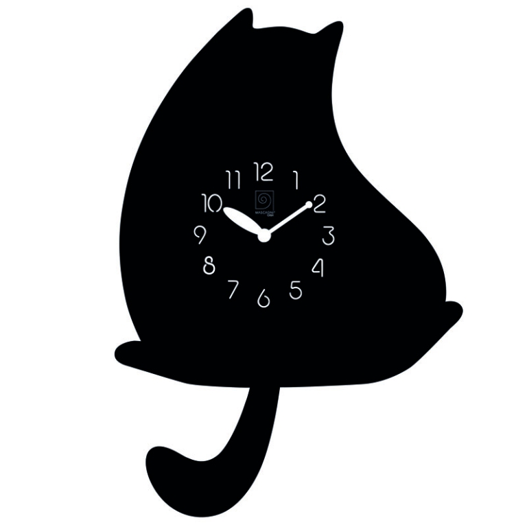 OROLOGIO DA PARETE MDF   PENDOLO 23,5X35CM NERO