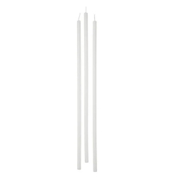 CANDELE STELO 0,9X37CM   12PZ BIANCO