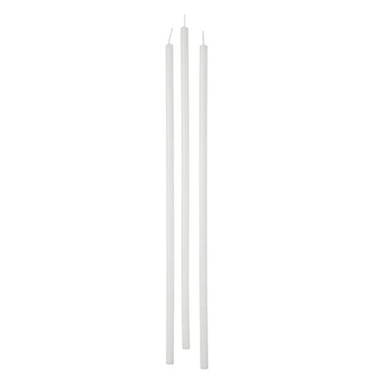 CANDELE STELO 0,9X37CM   12PZ BIANCO