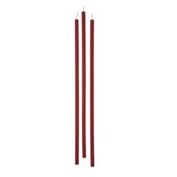CANDELE STELO 0,9X37CM   12PZ ROSSO