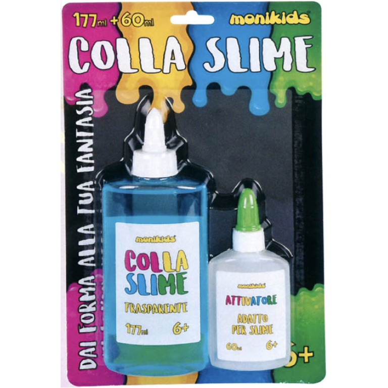 COLLA SLIME MONIKIDS GLITTERATO 177 ML E ATTIVATORE 60 ML