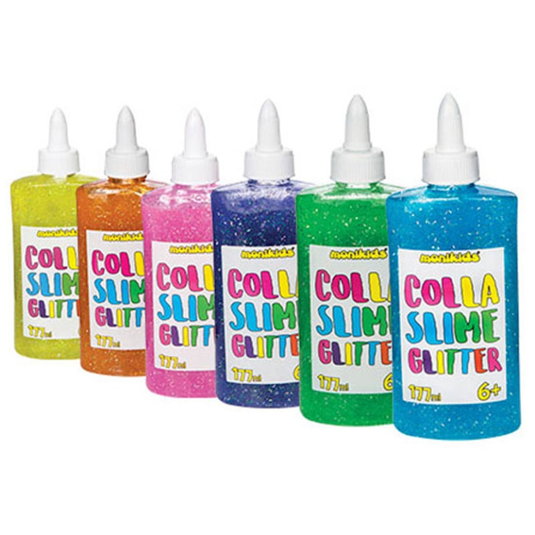 COLLA SLIME 177ML GLITTER CON ATTIVATORE 60ML 2