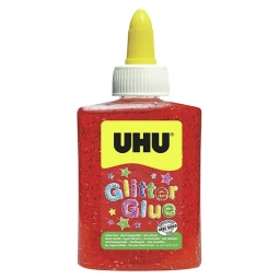 COLLA GLITTER UHU 177ML  ROSSO