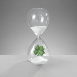 CLESSIDRA H20CM BIANCO   DECORATIVA