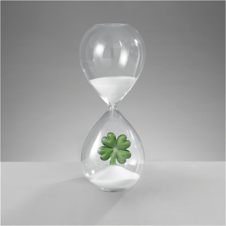 CLESSIDRA H20CM BIANCO   DECORATIVA