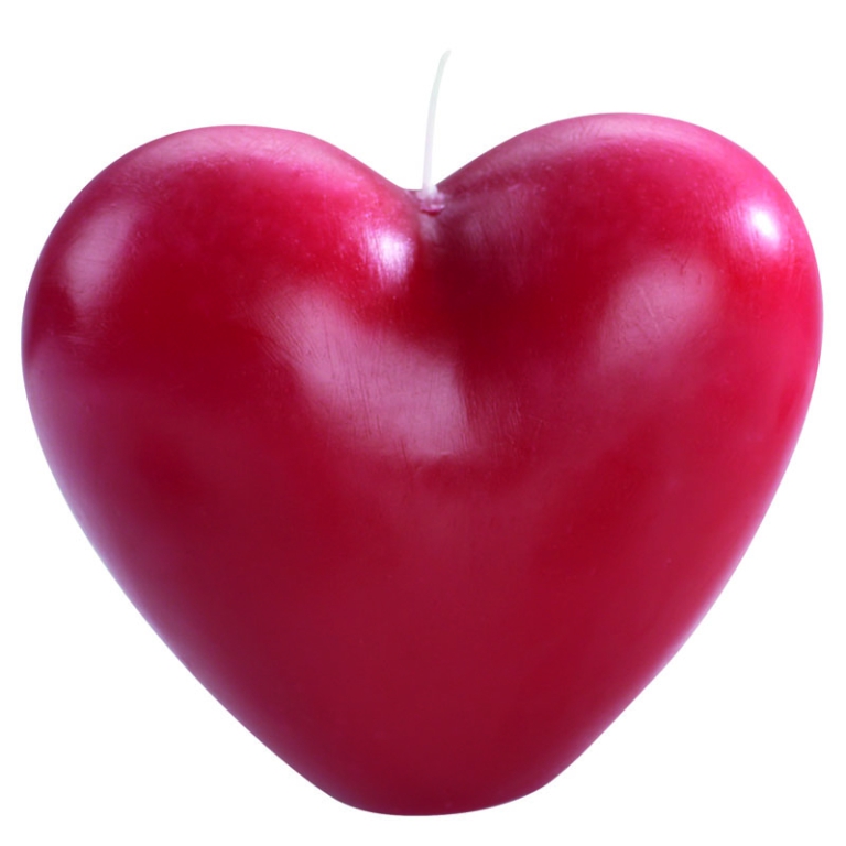CANDELA CUORE ROSSO H8CM