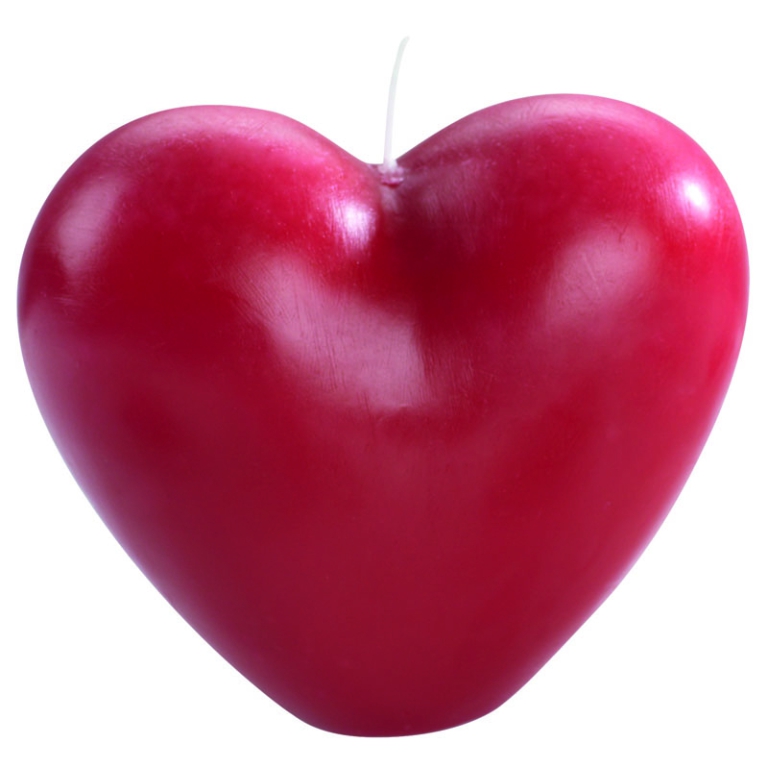 CANDELA CUORE ROSSO H10CM