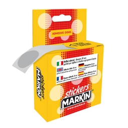 ETICHETTE BOLLINI CHIUDIPACCO 500PZ ARGENTO 30MM