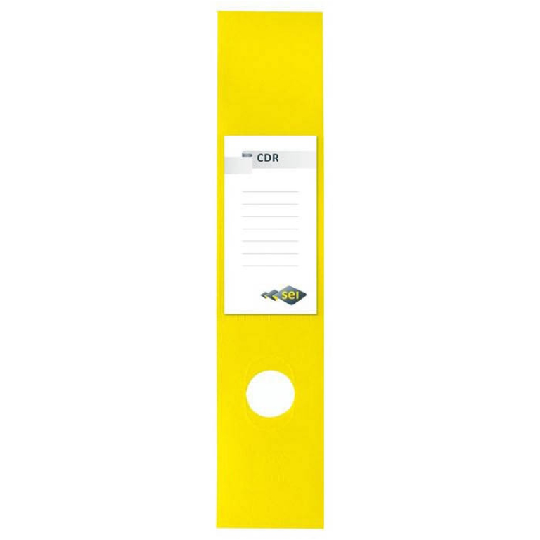 ETICHETTE PER FALDONE    7X34,5CM 10PZ CDR GIALLO