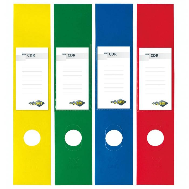 ETICHETTE PER FALDONE    7X34,5CM 10PZ CDR GIALLO 2