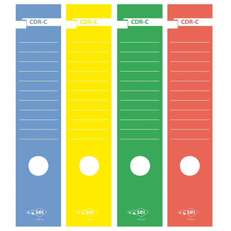 ETICHETTE PER FALDONE    7X34,5CM 10PZ CDR-C BLU 2