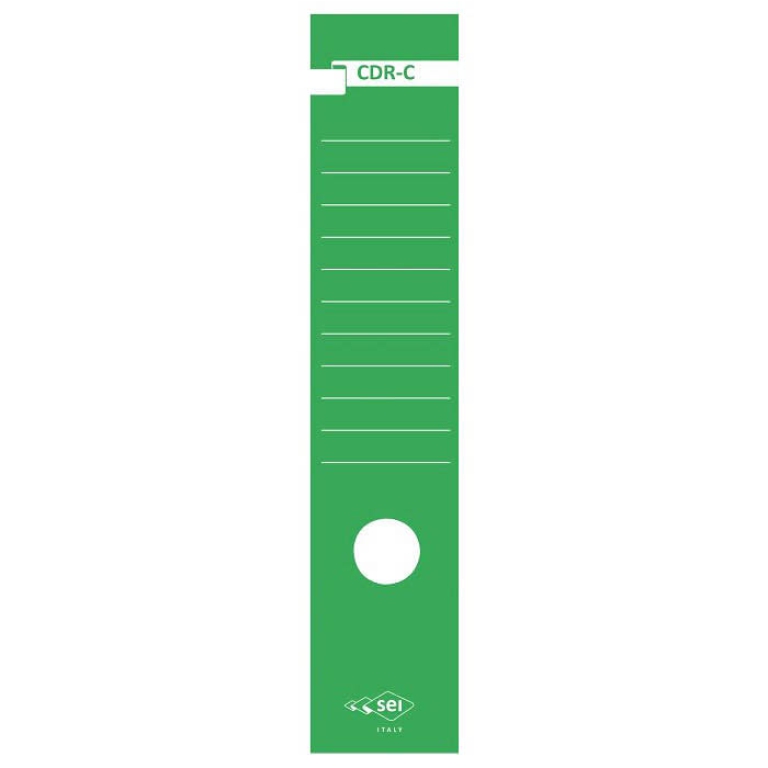 ETICHETTE PER FALDONE    7X34,5CM 10PZ CDR-C VERDE