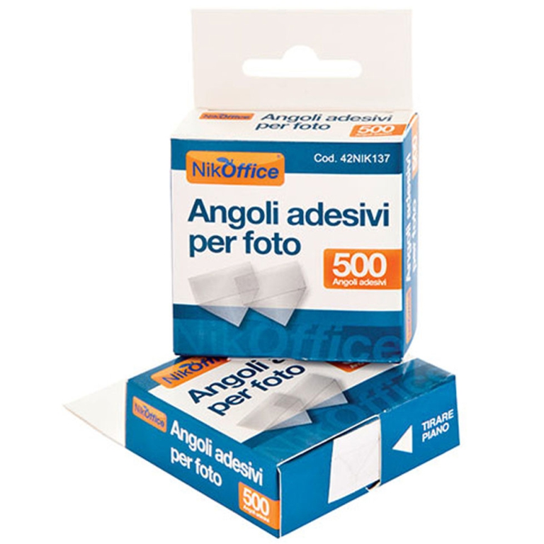 ANGOLINI ADESIVI PER FOTO BIANCHI 500PZ