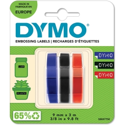 NASTRI DYMO 9X3 3PZ B/N/R ASSORTITI X DYMO MANUALI