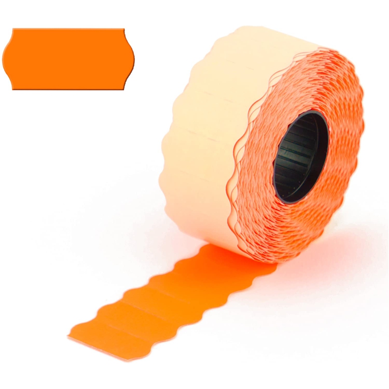 ETICHETTE X PREZZATRICE 10RT   2612 ARANCIO FLUO ONDA 3