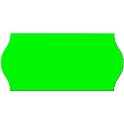ETICHETTE X PREZZATRICE 10RT   2612 VERDE FLUO ONDA