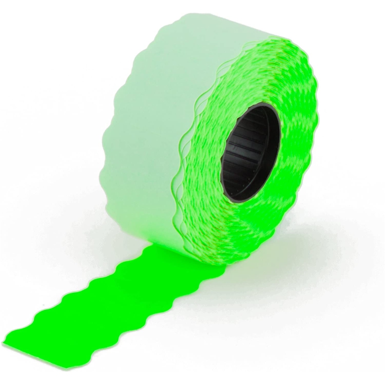 ETICHETTE X PREZZATRICE 10RT   2612 VERDE FLUO ONDA 2