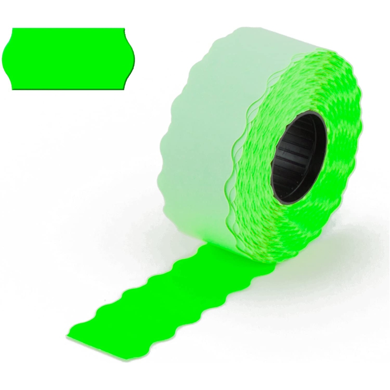 ETICHETTE X PREZZATRICE 10RT   2612 VERDE FLUO ONDA 3