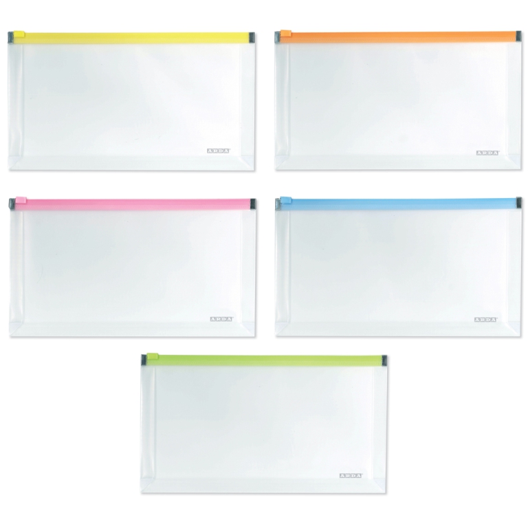 BUSTE PLASTICA C/SOFFIETTO 96PZ VOUCHER TRASCOLOR