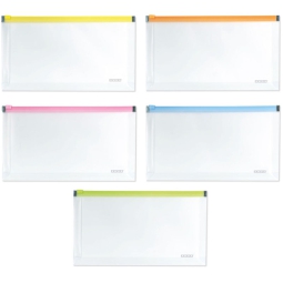 BUSTE PLASTICA CON SOFFIETTO E ZIP 12PZ VOUCHER