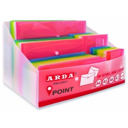 BUSTE PLASTICA CON BOTTONE 120PZ TRASCOLOR EXPO