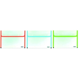 BUSTE PLASTICA CON BOTTONE 12PZ A4 BORDATE FLUO