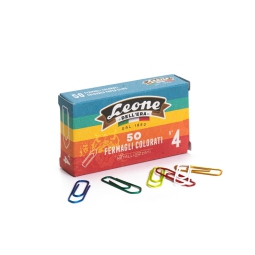FERMAGLI COLORATI N.4 32MM 10 SCATOLE DA 50PZ