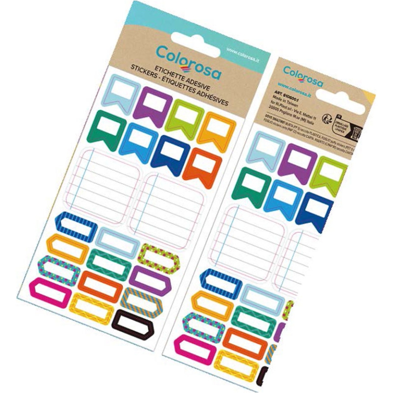 STICKERS ETICHETTE CARTA 225PZ COLOROSA EXPO 3