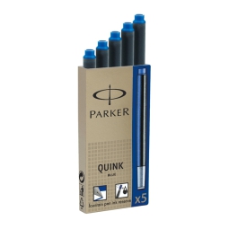 CARTUCCE PARKER BLU 5PZ  INCHIOSTRO LAVABILE