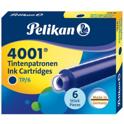 INCHIOSTRO CARTUCCE TP6 10PZ  4001 BLU PELIKAN X STILOGRAFICA