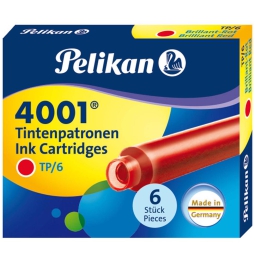 INCHIOSTRO CARTUCCE TP6 10PZ 4001 ROSSO PELIKAN X STILO