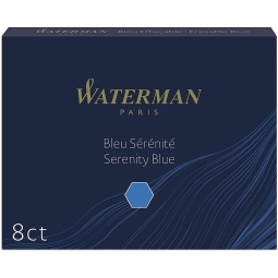 CARTUCCE WATERMAN 8PZ BLU MODELLO STANDARD INCHIOSTRO