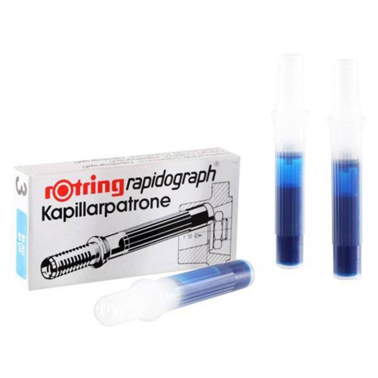 INCHIOSTRO ROTRING 5905 3PZ RAPIDOGRAGH BLU CARTUCCE