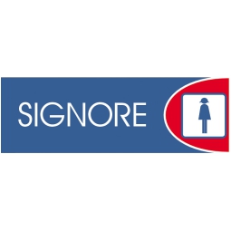 TARGHE ADESIVE 6X18 BLU LOGOFIX SIGNORE