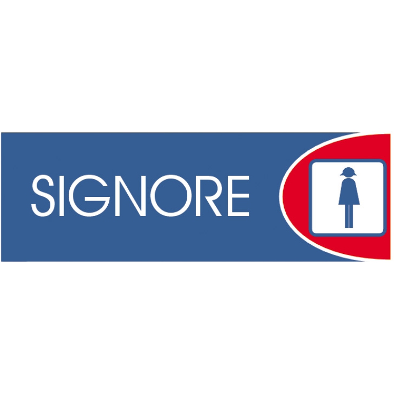 TARGHE ADESIVE 6X18 BLU LOGOFIX SIGNORE