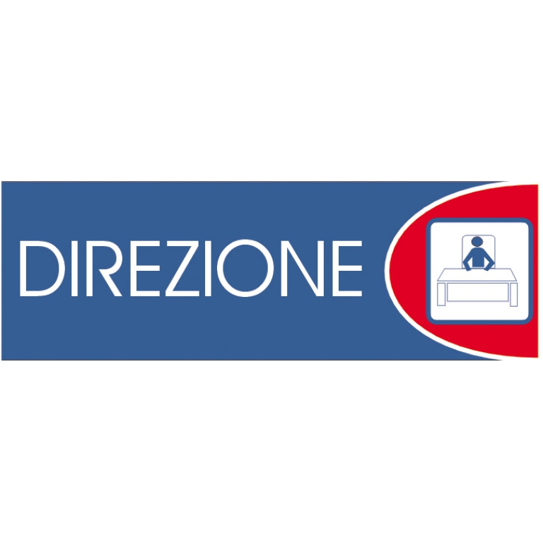 TARGHE ADESIVE 6X18 BLU LOGOFIX DIREZIONE