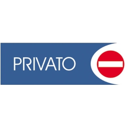 TARGHE ADESIVE 6X18 BLU LOGOFIX PRIVATO