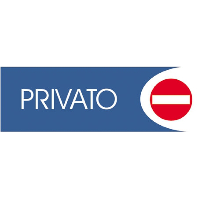 TARGHE ADESIVE 6X18 BLU LOGOFIX PRIVATO