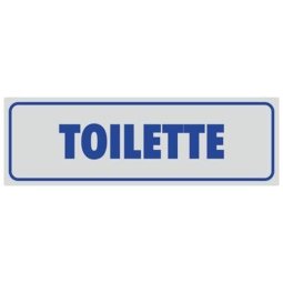 TARGHE ADESIVE 14X5 ARGENTO BLU TOILETTE