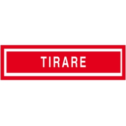 TARGHE ADESIVE 4X15 ROSSETARGAFIX TIRARE