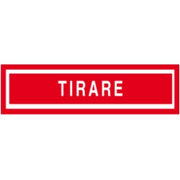 TARGHE ADESIVE 4X15 ROSSETARGAFIX TIRARE