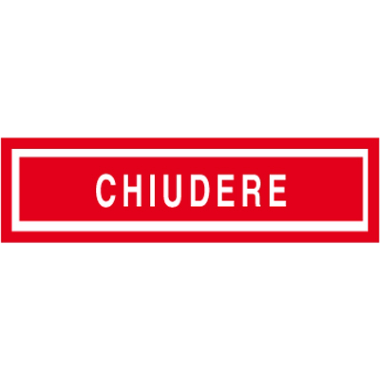 TARGHE ADESIVE 4X15 ROSSETARGAFIX CHIUDERE