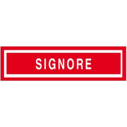 TARGHE ADESIVE 4X15 ROSSETARGAFIX SIGNORE