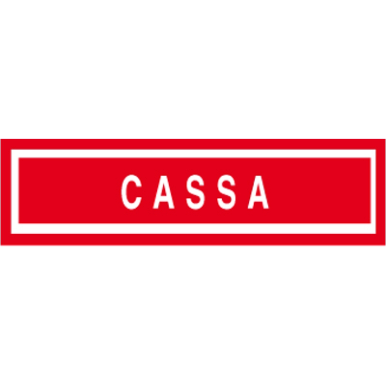 TARGHE ADESIVE 4X15 ROSSETARGAFIX CASSA