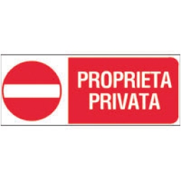 TARGA 31X14 PROPRIETA'   PRIVATA DIVIETO 155
