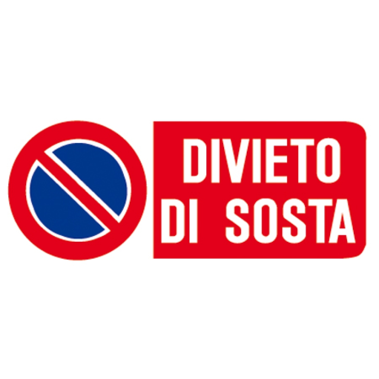 TARGA 31X14 DIVIETO DI SOSTA 166