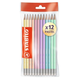 MATITE STABILO SWANO 12PZ PASTEL CON GOMMA